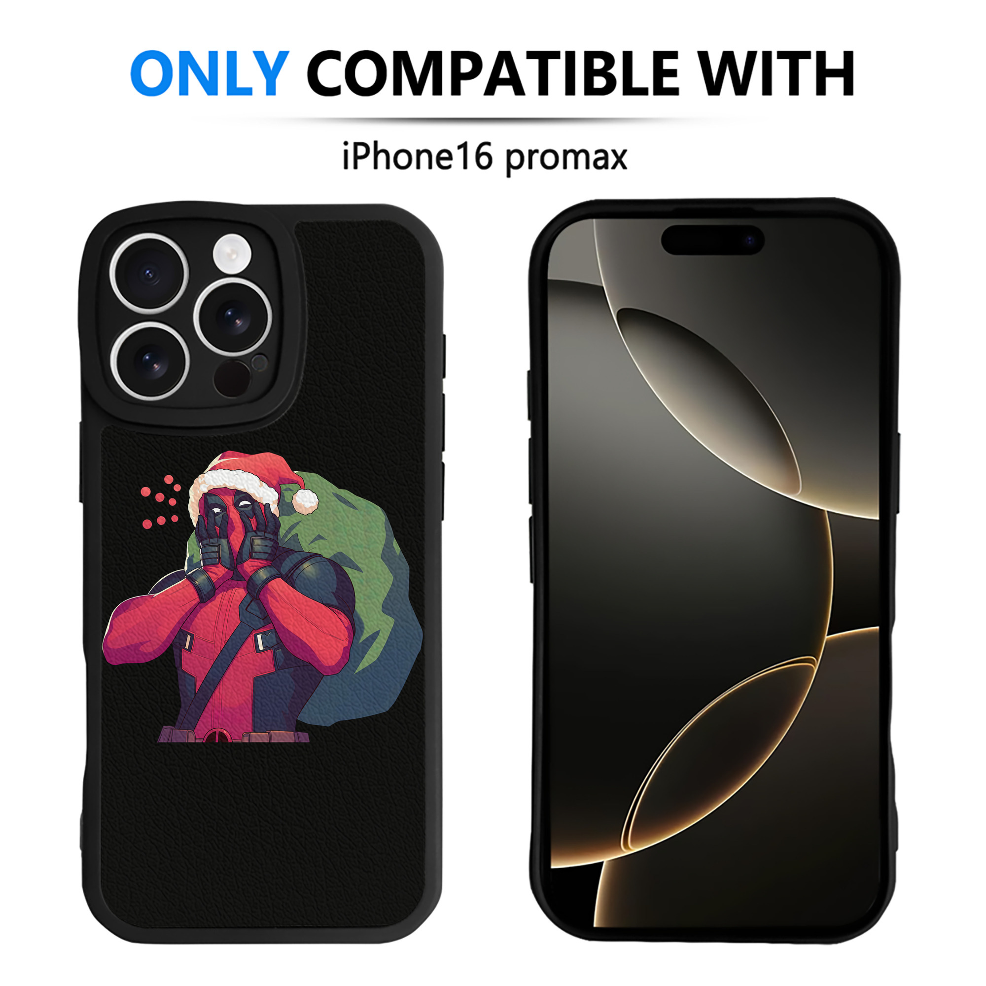 （画像用） Deadpool デッドプール 【iPhone 16シリーズ対応】シリコンスマホケース（レザー調） 材質：シリコン